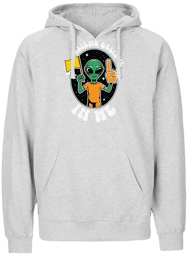 Aliens Believe in Me - alien, believe, space, extraterrestrial, stars, communication, humor - Fairtrade Hoodie