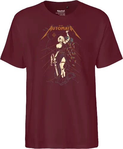 Automata: Autojustice - aesthetic, metal anime, metal album, 2b, lady of justice, Automata, parody, funny, humor, anime, waifu, game, ps, manga - Fairtrade T-Shirt