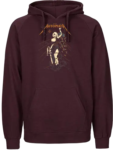 Automata: Autojustice - aesthetic, metal anime, metal album, 2b, lady of justice, Automata, parody, funny, humor, anime, waifu, game, ps, manga - Fairtrade Hoodie