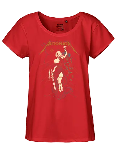 Automata: Autojustice - aesthetic, metal anime, metal album, 2b, lady of justice, Automata, parody, funny, humor, anime, waifu, game, ps, manga - Fairtrade Girl Shirt