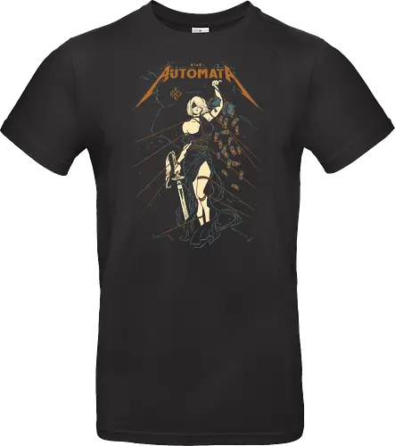 Automata: Autojustice - aesthetic, metal anime, metal album, 2b, lady of justice, Automata, parody, funny, humor, anime, waifu, game, ps, manga - Standard T-Shirt