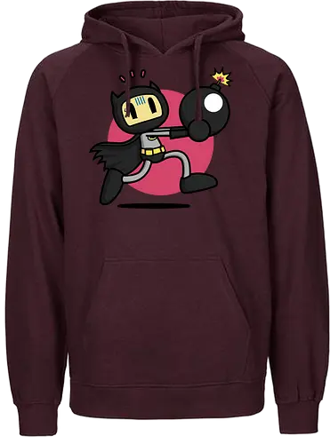 Bomberbat! - Retrogaming, arcade, gaming, retro, vintage, funny, adam, west, Bat - Fairtrade Hoodie