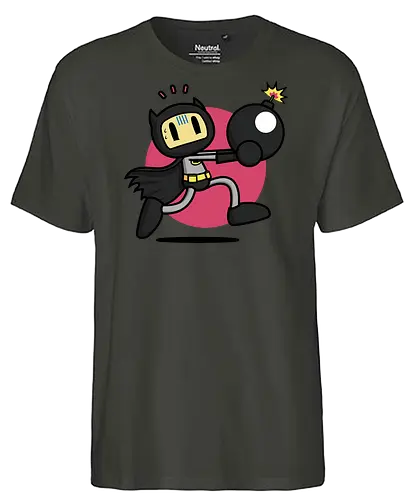 Bomberbat! - Retrogaming, arcade, gaming, retro, vintage, funny, adam, west, Bat - Fairtrade T-Shirt