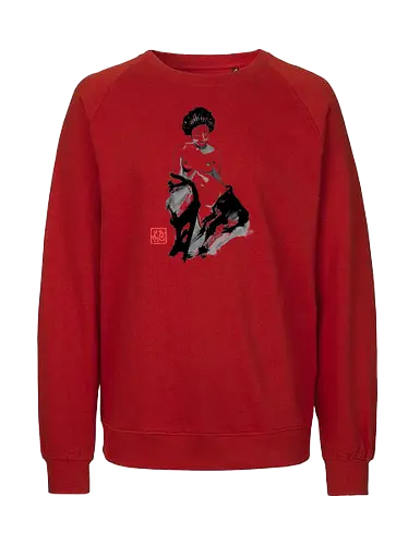 geisha exposed - geisha, sumie, japan - Fairtrade Sweatshirt