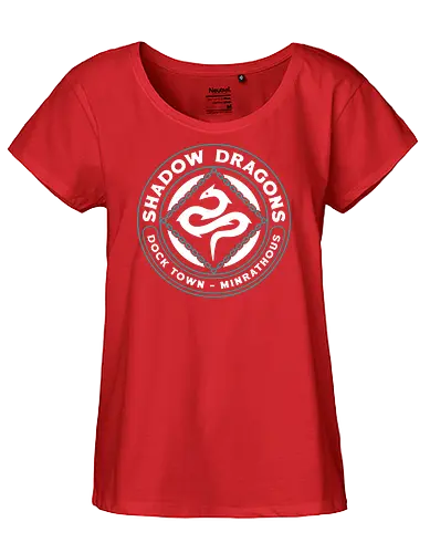 Minrathous Shadow Dragons Emblem - bellara lutare, emmrich volkarin, lucanis, lyrium dagger, neve gallus, vielguard, dragon, age, video game, inquisition, gamer, gaming, manfred, rook, rpg - Fairtrade Girl Shirt