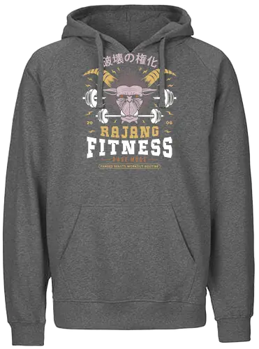 Rajang Fitness - wyvern, felyne, rise, wilds, furious rajang, pukei pukei, monster, world, gamer, gaming, video games, iceborne, palico - Fairtrade Hoodie