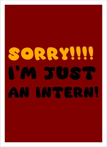 Sorry!!! I'm Just An Intern Art