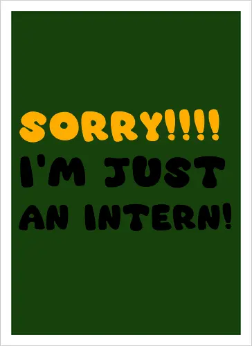 Sorry!!! I'm Just An Intern Art