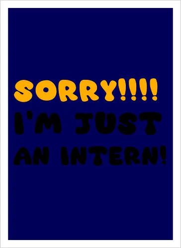 Sorry!!! I'm Just An Intern Art