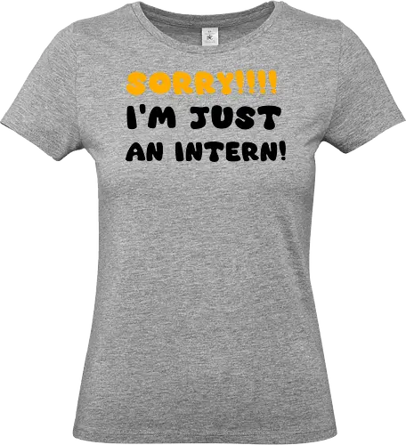 Sorry!!! I'm Just An Intern Art - gaming, anime, nerd, television, joke, meme, vintage, funny quote, funny, memes, funnytee, funny pop, humor, parody, geek - Standard T-Shirt (Frauen)