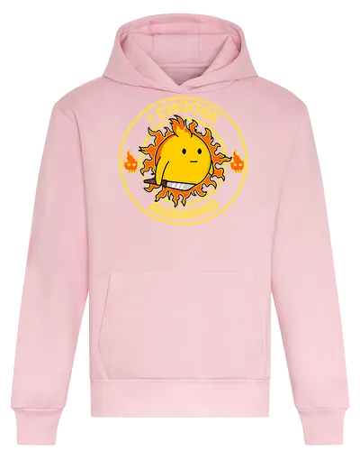 I Choose Burning (Ich wähle das Brennen) - brennen, Feuer, Tagesmotto, lustig, Retro-Cartoon, Sonne, süß aber verrückt, Positivität, Hasser aufgepasst, Feinde, feurige Laune, Sarkasmus, frecher Humor, edgy, verspielt, schelmisch, Sonnenschein, wütende Sonne, eigenartiges Design, rebellisch, I choose violence, sarcasm, funny - Heavyweight Hoodie