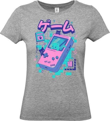 Game Cat - cat, games, animals, anime, japanese, japan, cat lover, neko, cute, console, funny, kawaii - Standard T-Shirt (Frauen)