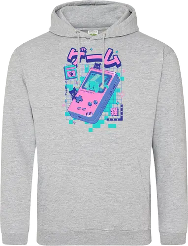 Game Cat - cat, games, animals, anime, japanese, japan, cat lover, neko, cute, console, funny, kawaii - Standard Hoodie