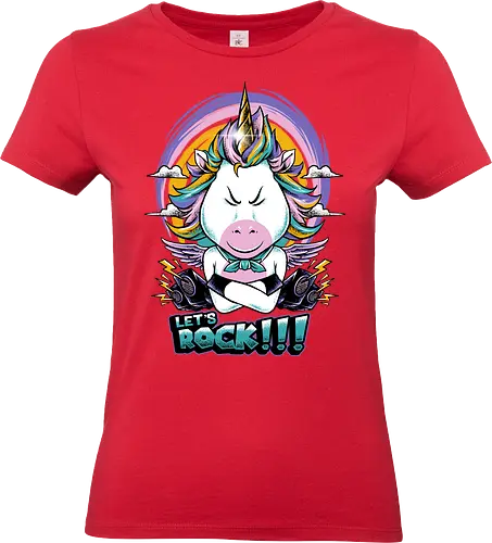  unicorn rocker  - unicorn, horse, rock, music, rainbow, metal, fantasy, scifi - Standard T-Shirt (Frauen)