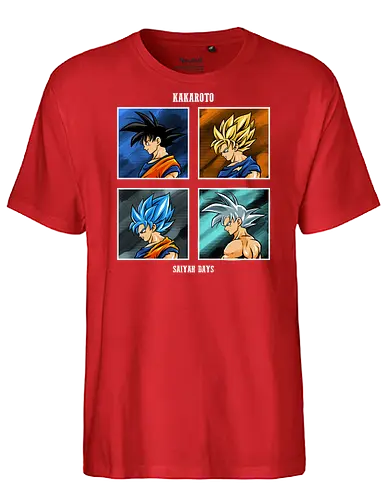 kakaroto form  - anime, manga, Dragon, songoku, cool, saiyan, super, childhood - Fairtrade T-Shirt