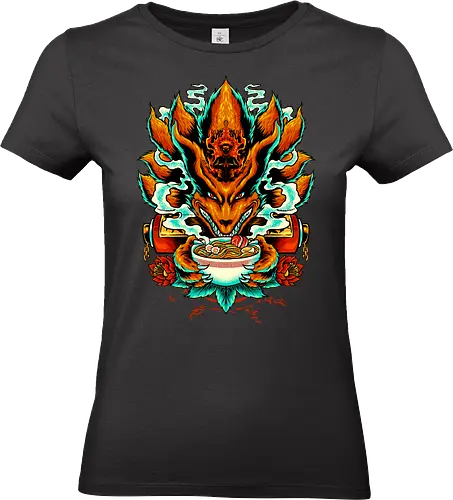 power of ramen  - ramen, noodles, food, mystic, japanese, ninetails, fox, kitsune, anime, manga - Standard T-Shirt (Frauen)