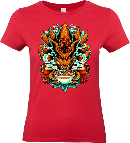 power of ramen  - ramen, noodles, food, mystic, japanese, ninetails, fox, kitsune, anime, manga - Standard T-Shirt (Frauen)