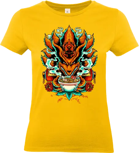power of ramen  - ramen, noodles, food, mystic, japanese, ninetails, fox, kitsune, anime, manga - Standard T-Shirt (Frauen)