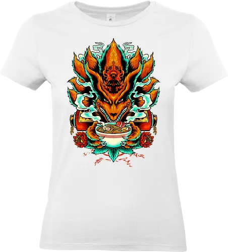 power of ramen  - ramen, noodles, food, mystic, japanese, ninetails, fox, kitsune, anime, manga - Standard T-Shirt (Frauen)