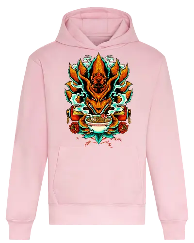 power of ramen  - ramen, noodles, food, mystic, japanese, ninetails, fox, kitsune, anime, manga - Heavyweight Hoodie