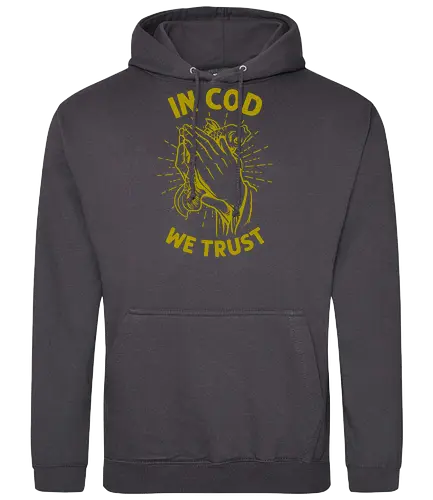 in cod we trust  - pray, love, catch, religious, trust, tattoo, cod, fish, fishing - Standard Hoodie