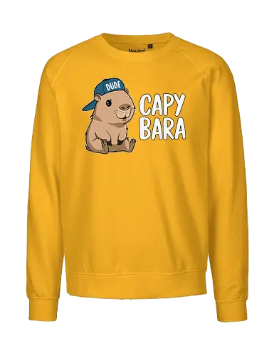 CAPYBARA - capybara, cartoon, cap, dude, design, playful, animal, cute - Fairtrade Sweatshirt