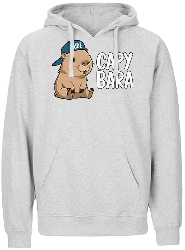 CAPYBARA - capybara, cartoon, cap, dude, design, playful, animal, cute - Fairtrade Hoodie