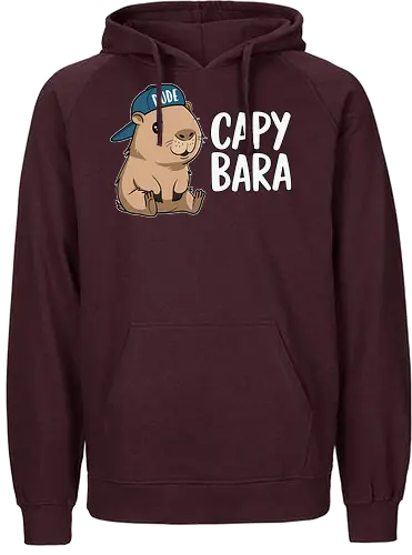 CAPYBARA - capybara, cartoon, cap, dude, design, playful, animal, cute - Fairtrade Hoodie