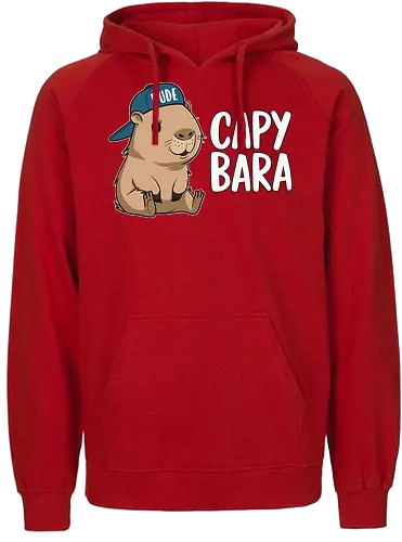 CAPYBARA - capybara, cartoon, cap, dude, design, playful, animal, cute - Fairtrade Hoodie