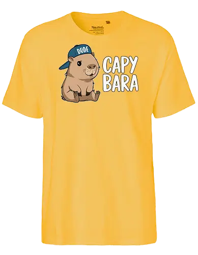 CAPYBARA - capybara, cartoon, cap, dude, design, playful, animal, cute - Fairtrade T-Shirt