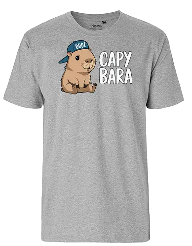 CAPYBARA - capybara, cartoon, cap, dude, design, playful, animal, cute - Fairtrade T-Shirt