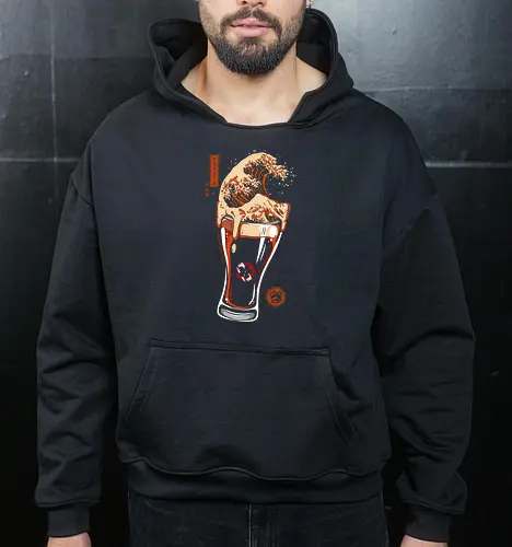 Die große Welle des Bierglases