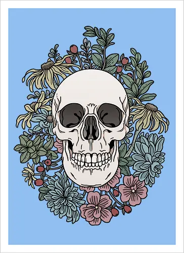 Skull & Flowers