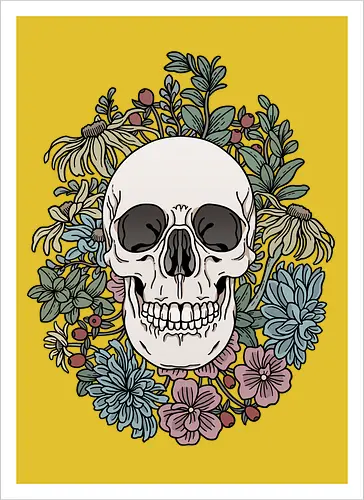 Skull & Flowers