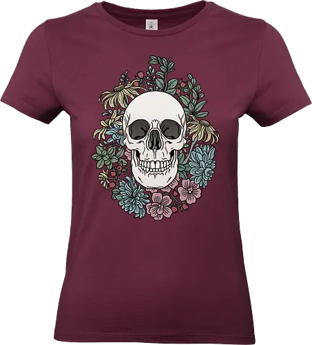 Skull & Flowers - skull - Standard T-Shirt (Frauen)