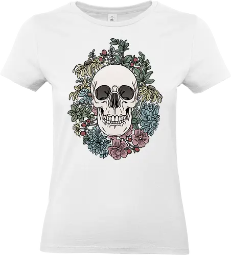 Skull & Flowers - skull - Standard T-Shirt (Frauen)