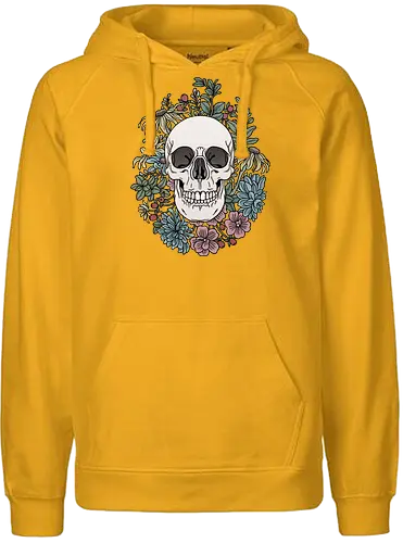 Skull & Flowers - skull - Fairtrade Hoodie