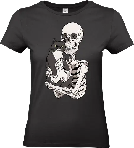 Me & my Cat - Katze, Skelett - Standard T-Shirt (Frauen)