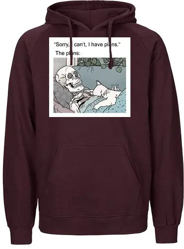 Weekend Plans - Wochenende, Skelett - Fairtrade Hoodie