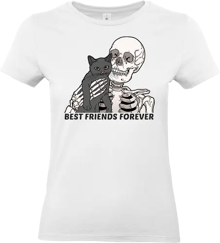 Best Friends Furrever - Katze, Katzenliebe, Skelett - Standard T-Shirt (Frauen)