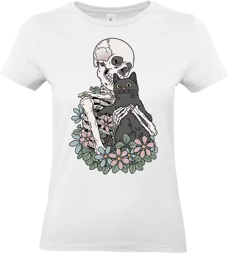 You & Me, Cat! - Katze, Katzenliebe, Skelett - Standard T-Shirt (Frauen)