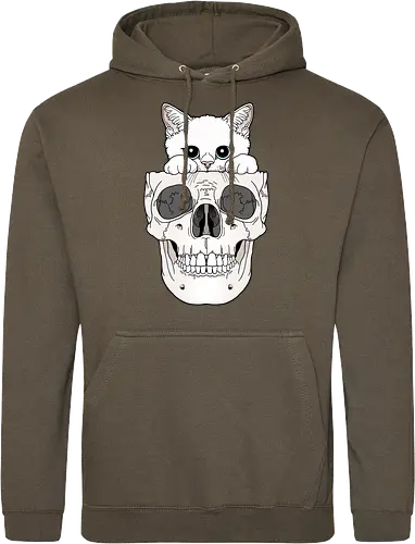 White Kitty & Skull