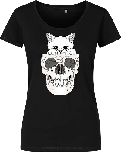 White Kitty & Skull