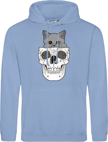Grey Kitty & Skull