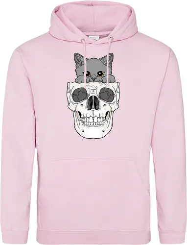 Grey Kitty & Skull