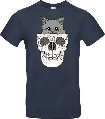 Grey Kitty & Skull