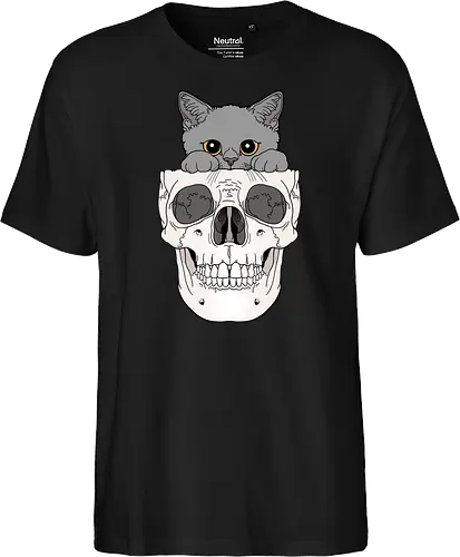 Grey Kitty & Skull