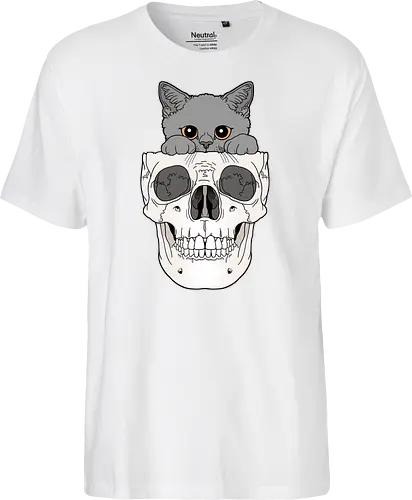 Grey Kitty & Skull