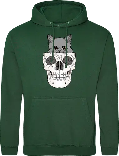 Grey Kitty & Skull