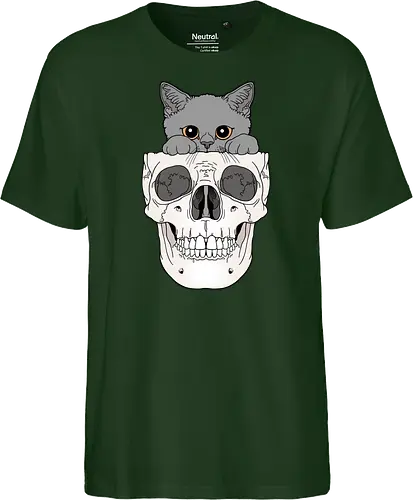 Grey Kitty & Skull